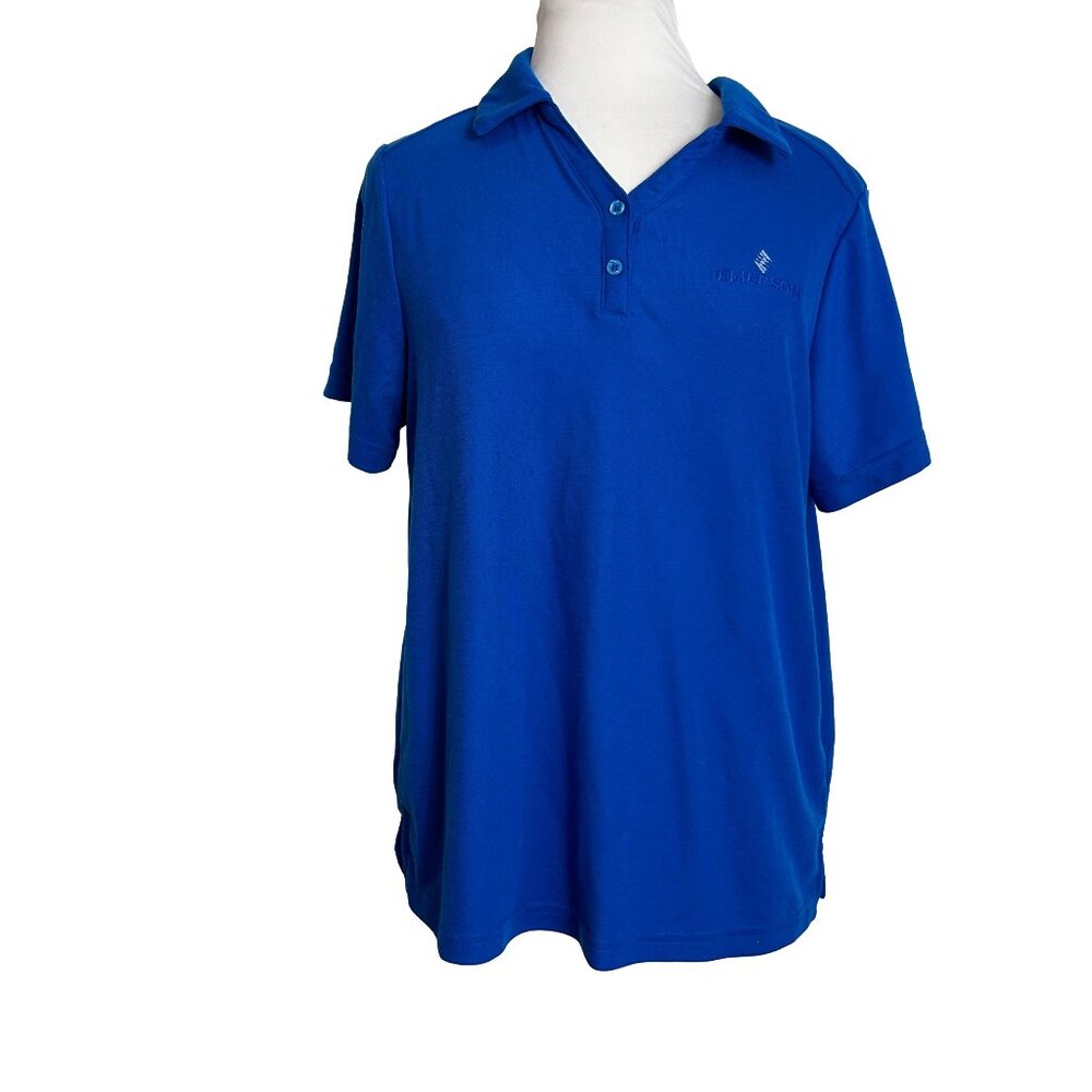 Core Emmerson Engineering Womens Size Medium Polo Shirt Blue Short Sleeve